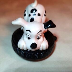 Disney's 1996 101 Dalmatians on a tire (weighted) McDonald's Happy Meal toy VTG